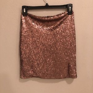 Sequined mini skirt